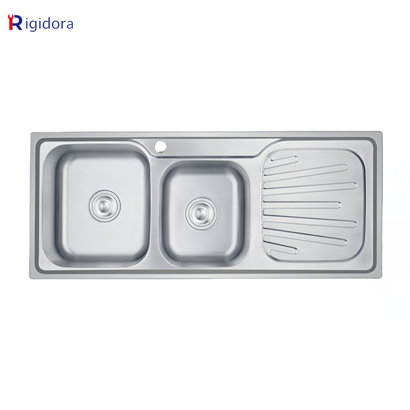 Rigidora Bak Cuci Piring Stainless Wastafel 1 Lubang/2 Lubang