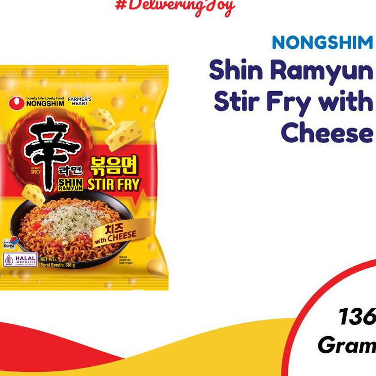 

Nongshim Shin Ramyun Stir Fry with Cheese 136 Gr