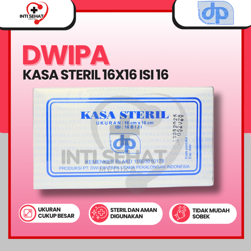 Kasa Steril DWIPA 16x16 cm / Dwipa Kassa steril isi 16