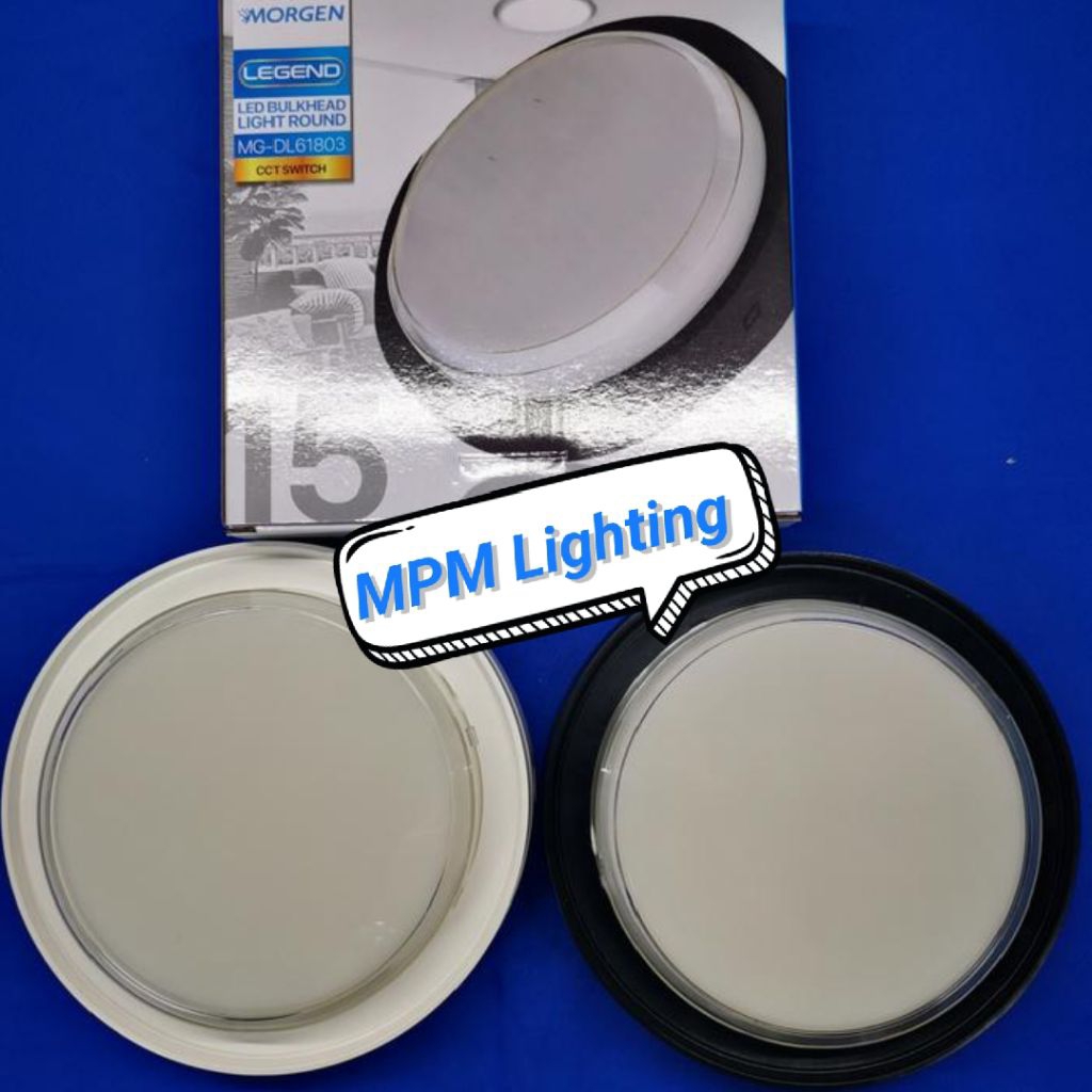 MORGEN Downlight Outbow LED 15 WATT TRICOLOR / LED Panel Bulat 3 Warna 15W 3000K, 4000K, 6500K Outbo