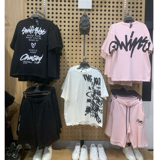 kaos cowok bergambar bershka pnb zr bestseller keren pilihan motif banyak |jastip_titipoutfit