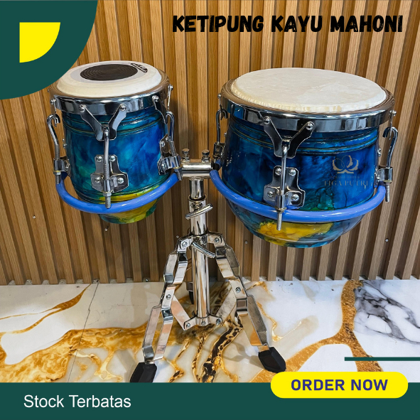 kendang dangdut gendang dangdut satu set kayu mahoni