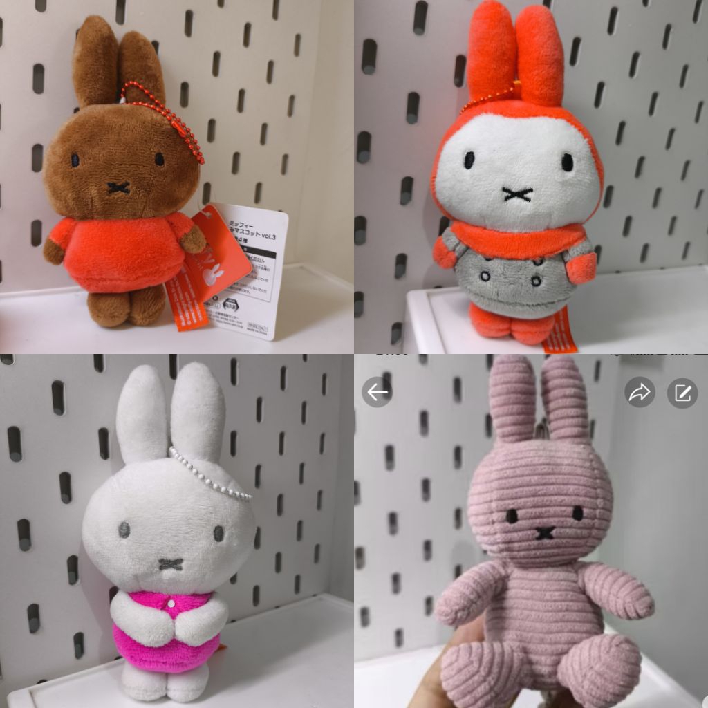 boneka miffy corduroy bonbontoyss / miffy / gantungan kunci miffy