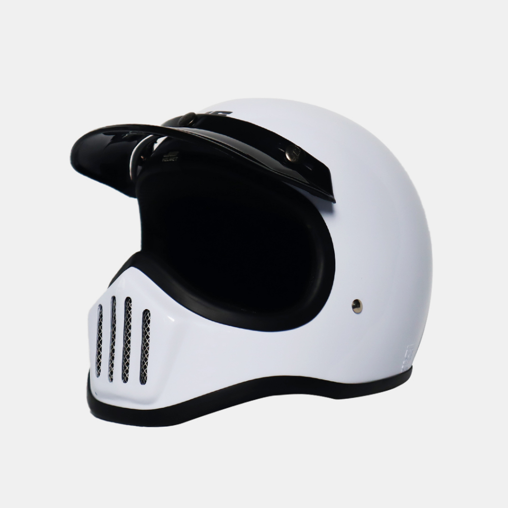 Helm JS Cakil POLOS Free Pet Original SNI/Helm Pria/Helm Full Face/Helm Retro/Helm Classic/Helm Pria