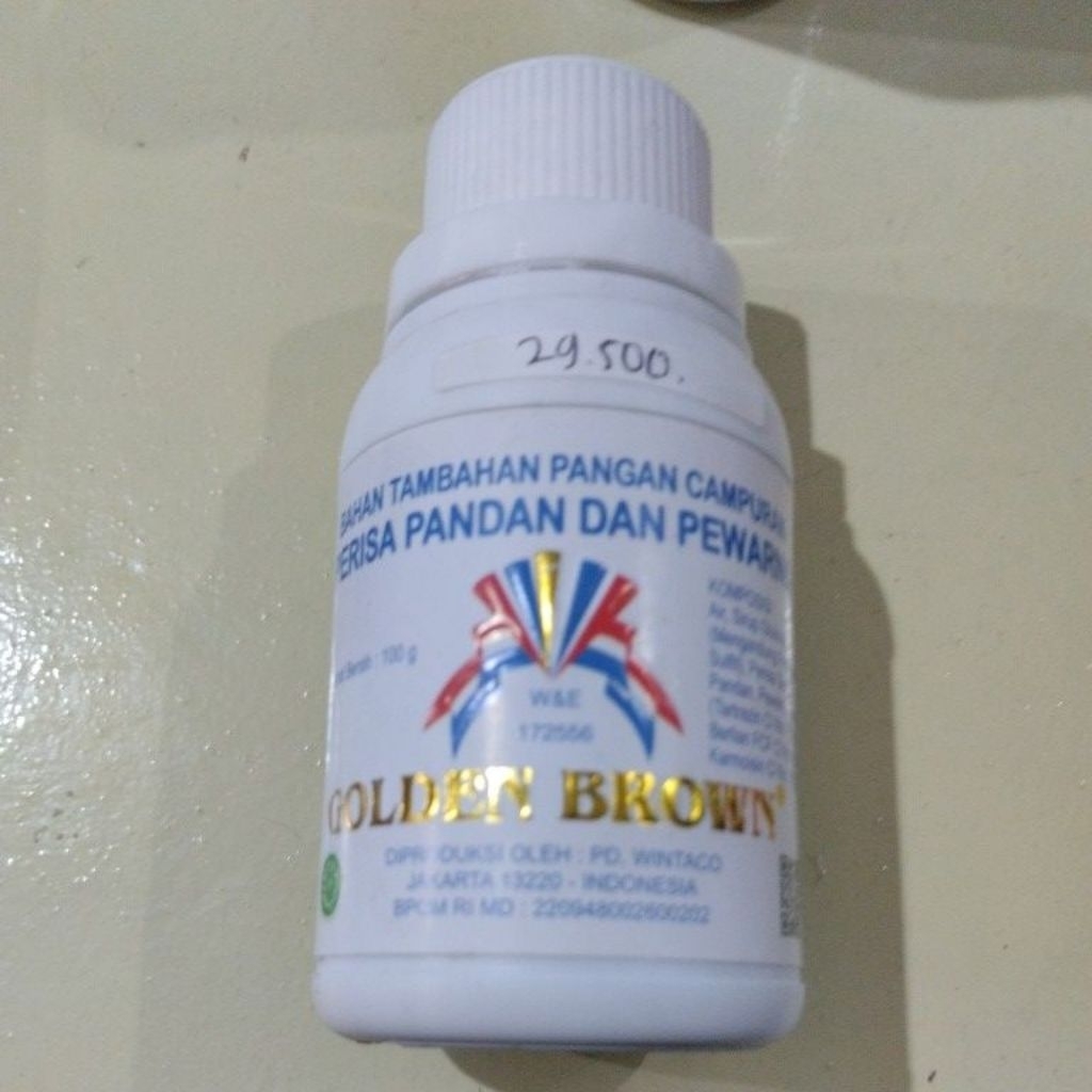 

GOLDENBROWN perisa pandan dan pewarna