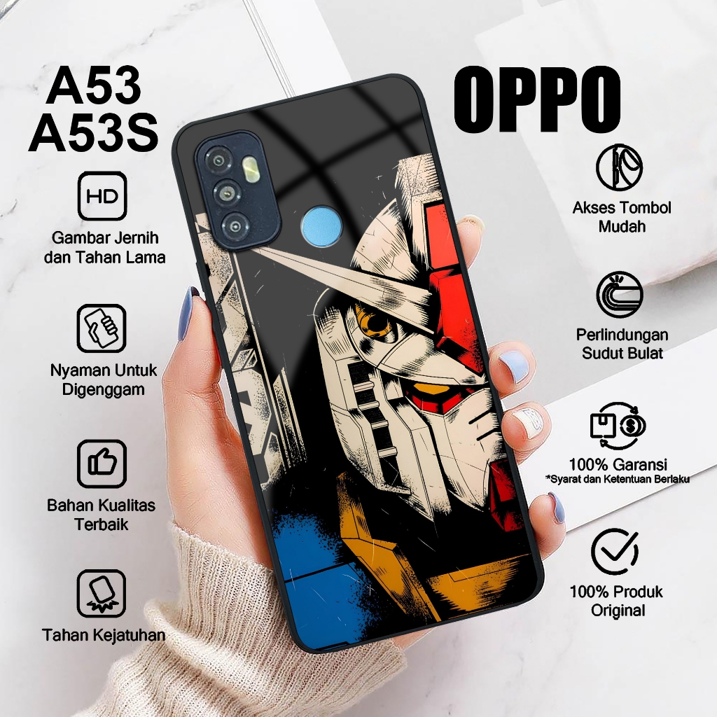 Softcase OPPO A53 4G A53S 4G Case ANIME GUNDAM Casing Hp Oppo A53 A53S Glossy Kesing Silikon Cod