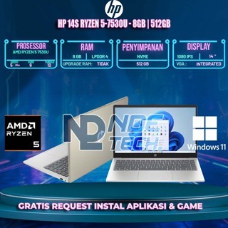 HP 14s AMD Ryzen 5 - 7530U