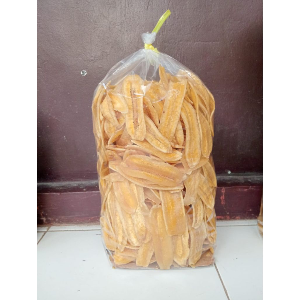 

terlaris free buble wrap 2lapis dan dus keripik pisang kepok gurih dan renyah 1kg (1000gr)
