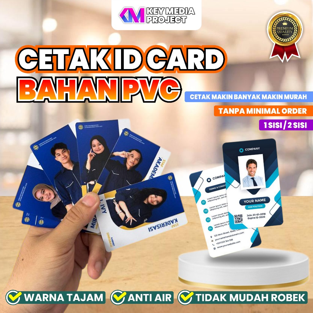 

Cetak ID Card PVC / Kartu Anggota / Kartu Pelajar / Kartu PVC / ID Card Anti Air Tahan Lama