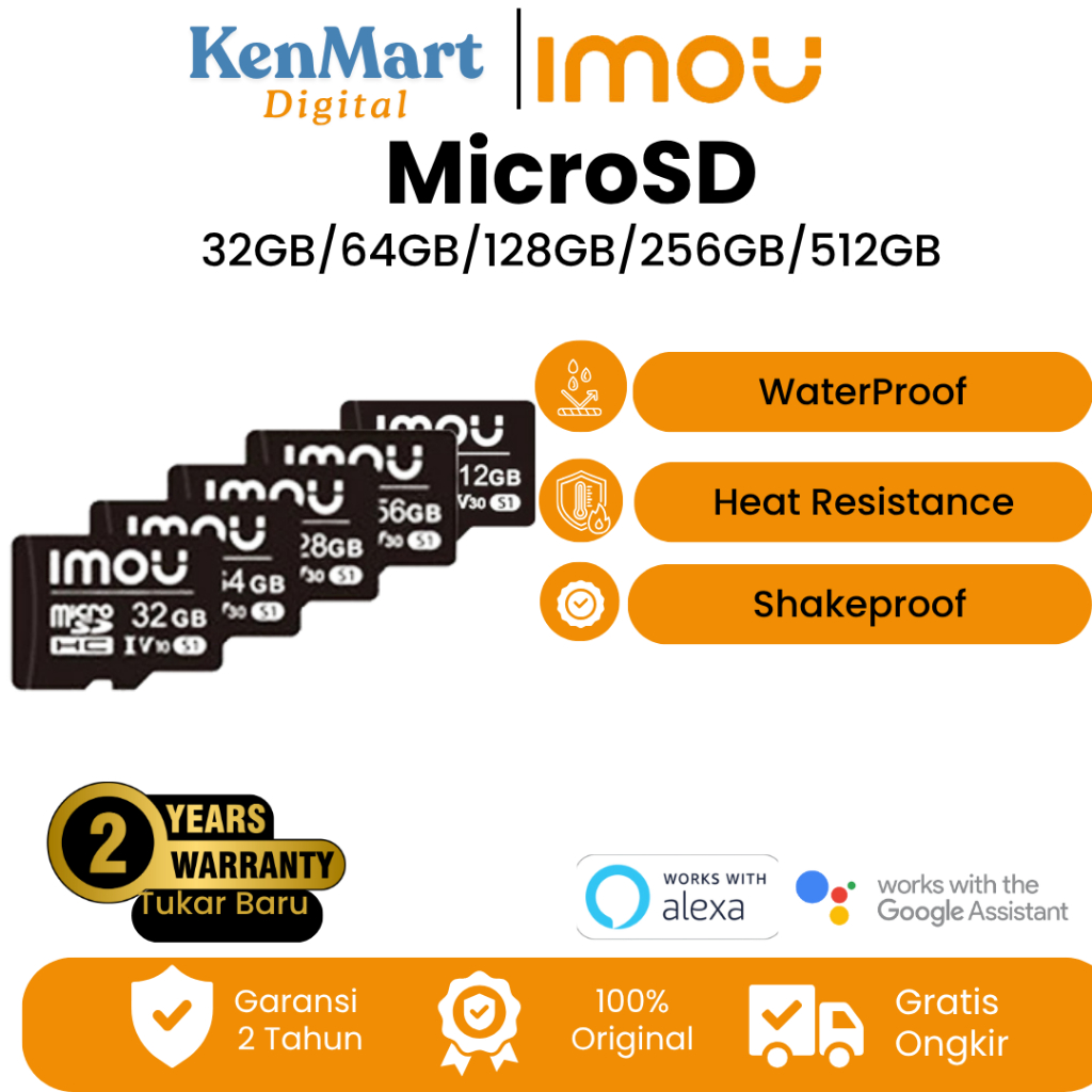 IMOU MicroSD 32GB 64GB 128GB 256GB Micro SD HP CCTV Kartu Memori Memory Card Class 10