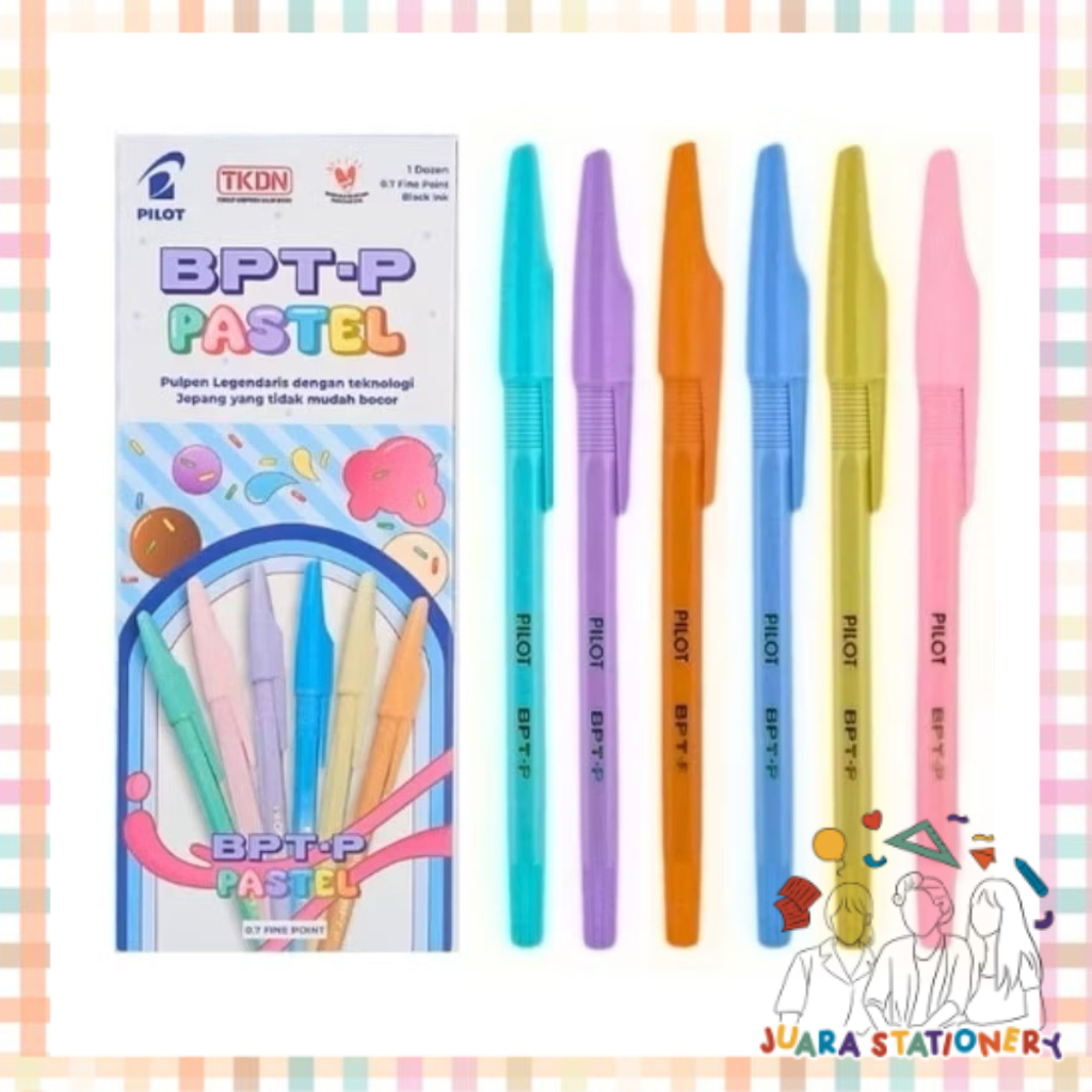 

(325) Pulpen BPTP Pastel 0.7 mm / Pulpen Bolpoin Bolpen BPT-P Hitam