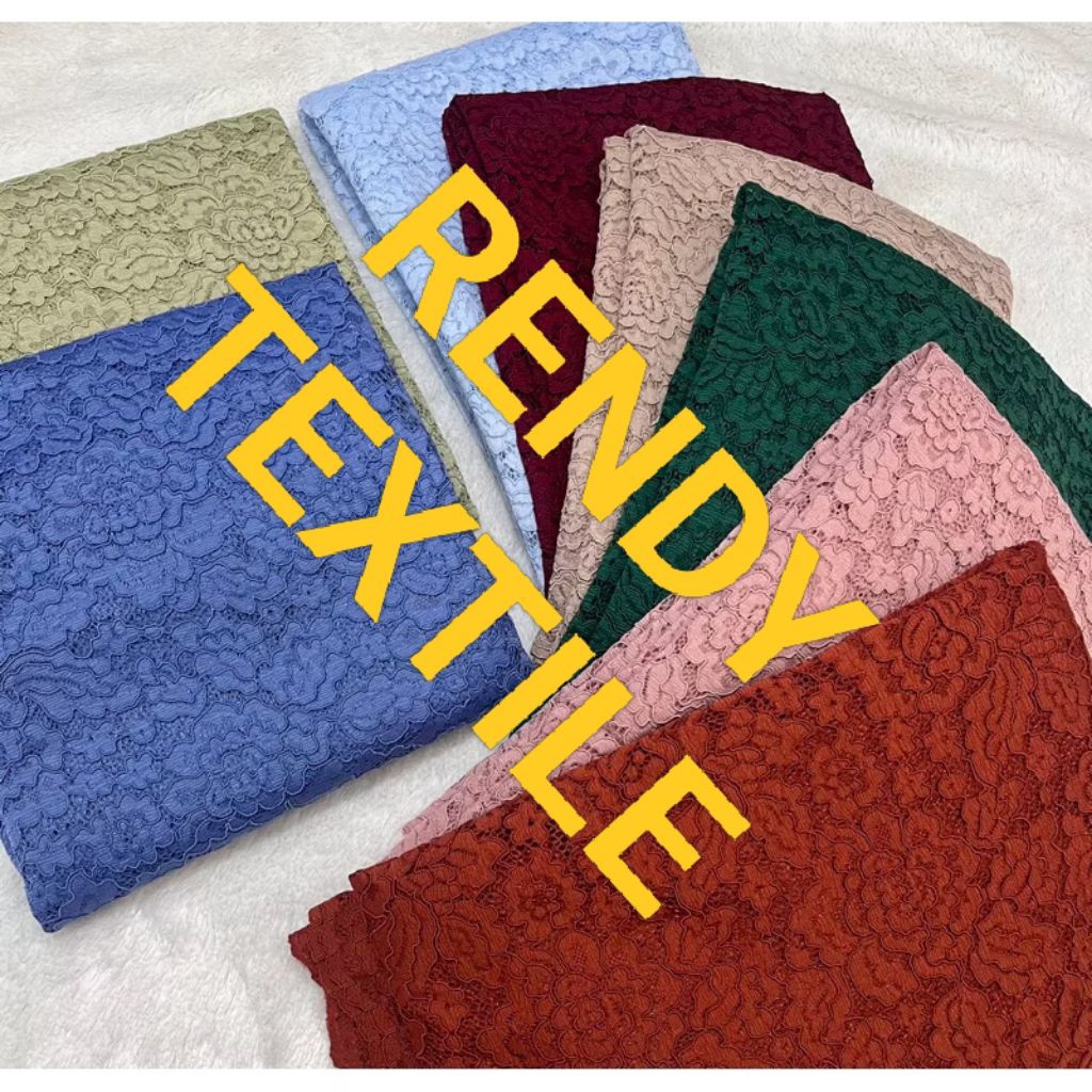 kain brukat bunga timbul 3D katun premium, lembut, adem, 0.50