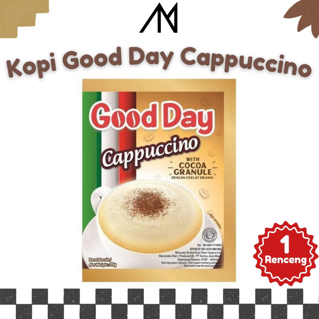 

KOPI GOOD DAY CAPPUCCINO 25gr (10pcs)