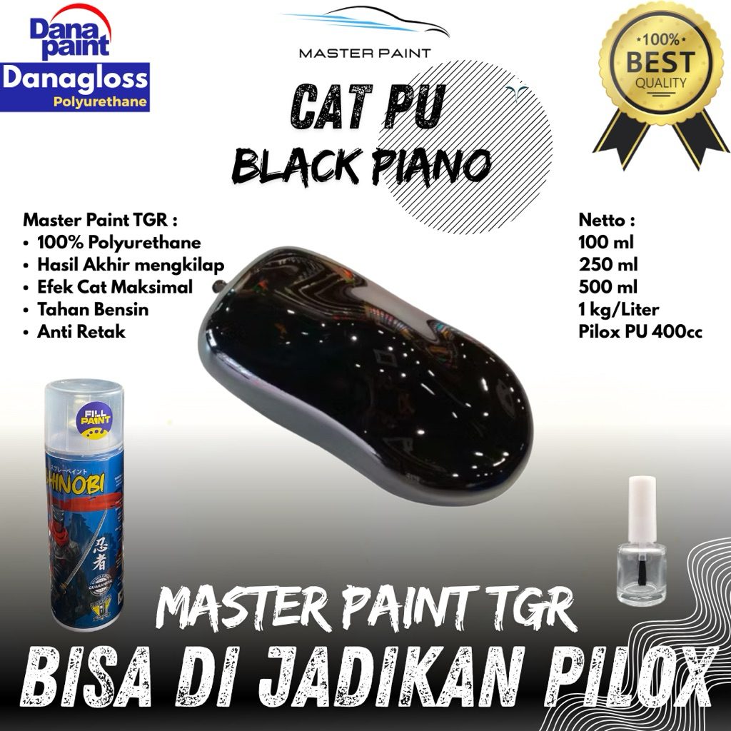 ( BISA DIJADIKAN PILOX ) Cat PU Black Piano | Cat Hitam Piano