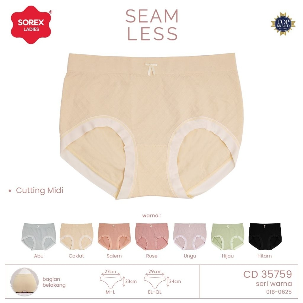 Sorex Cd Wanita Seamless Rajut Celana dalam Basic 35759