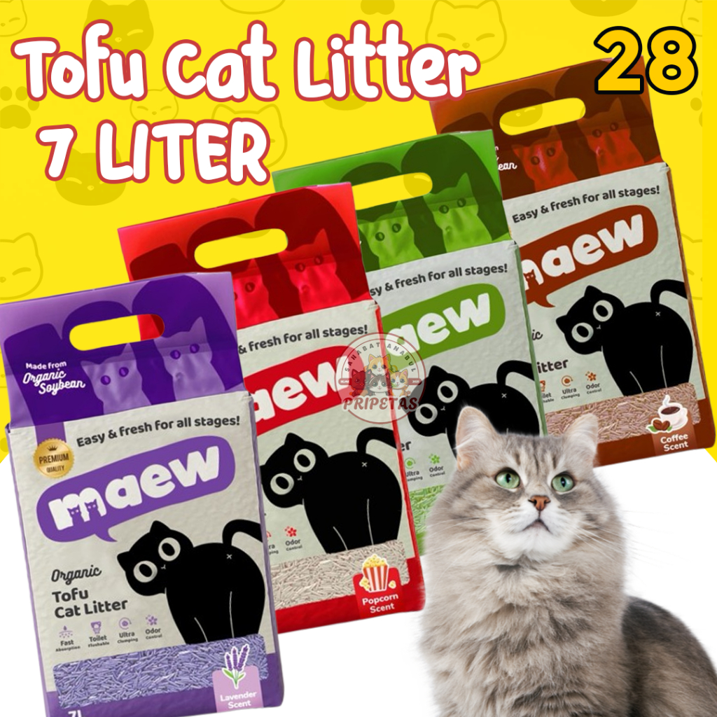 GROSIR  MAEW TOFU CAT LITTER PASIR GUMPAL WANGI 7L /2.5 kg PASIR KUCING TOFU
