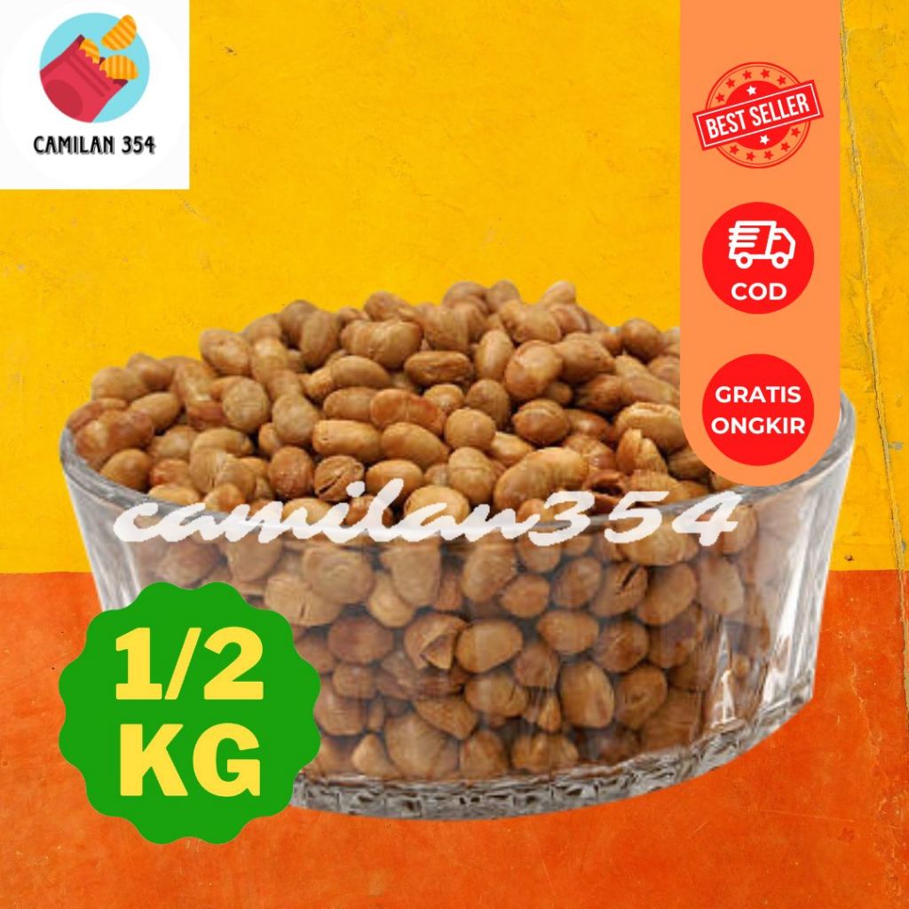 

[500GRAM] Kacang Kedelai Goreng Gurih - 500gr / Makanan Ringan Enak / Jajanan Kekinian