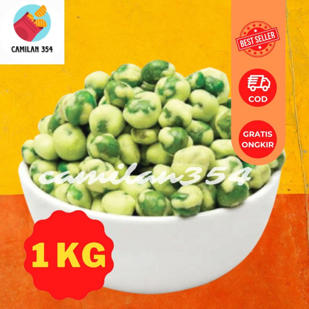 

[KILOAN] Kacang Polong Tepung Gurih - 1000gr / Polong Hijau / Snack Kiloan