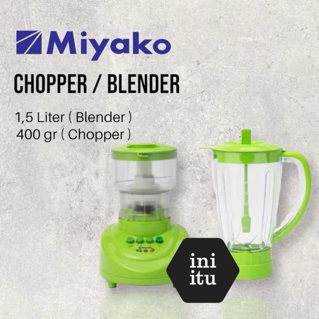 BLENDER CHOPER MIYAKO 2IN1 PLASTIK CH 501 PF