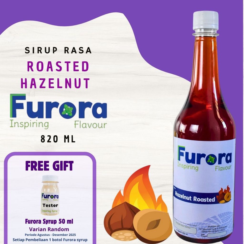 

Sirup Roasted Hazelnut 820 ml - Furora Syrup l Sirup Cafe