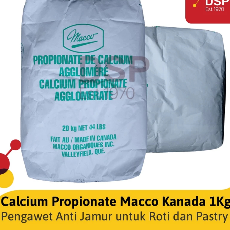 

Calcium Propionate Macco Ex. Canada Anti Tengik Food Grade 1 Kg / Powder Pangan Makan