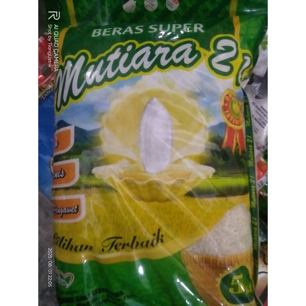 

Beras Mutiara21 kemasan 5kg x2