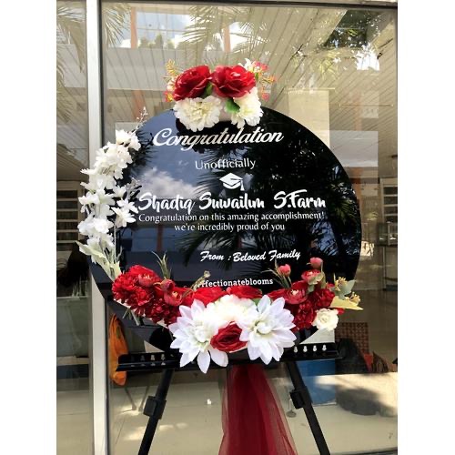 

[READY] PAPAN BUNGA ACRYLIC - AKRILIK Grand Opening toko / wisuda / pernikahan / wedding / Flower Standing
