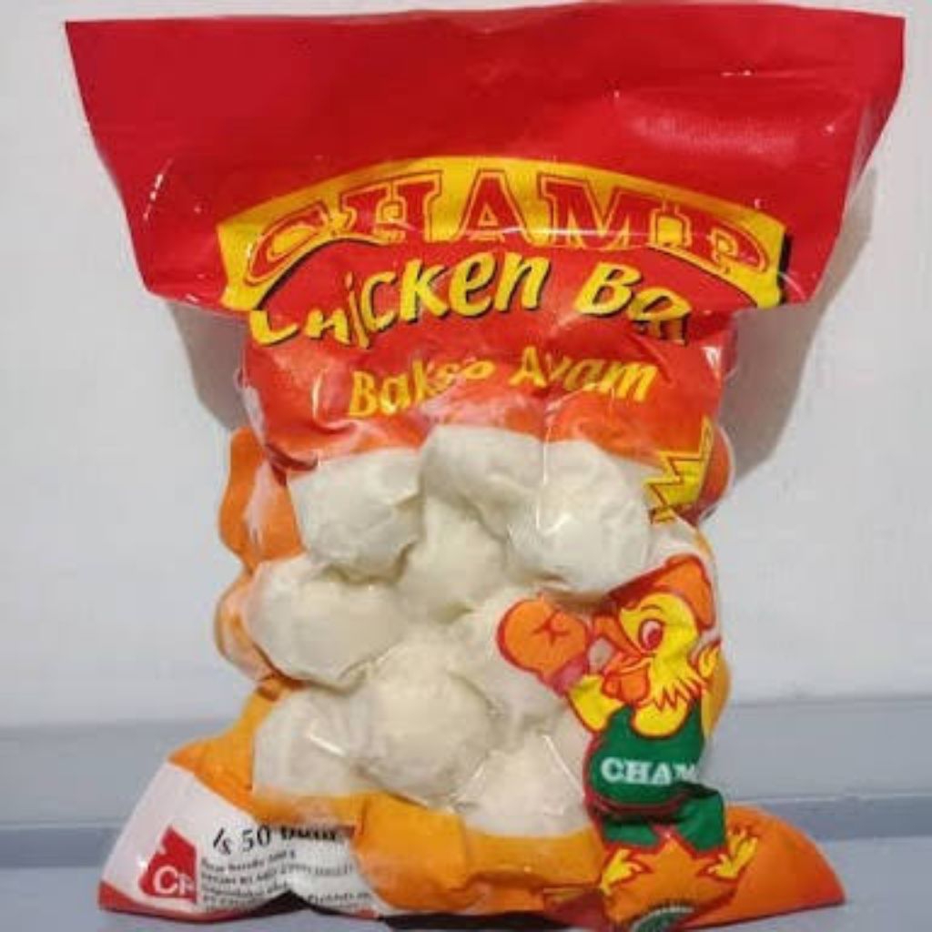 

Champ Bakso Ayam Kombinasi 500 gr isi 50 pcs (Frozen Food)