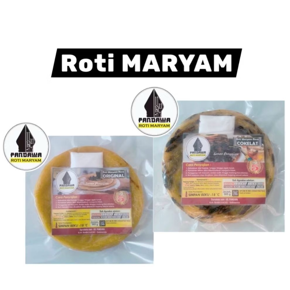 

ROTI MARYAM PANDAWA Coklat & Original isi 5pcs Varian JUMBO & EKONOMIS.