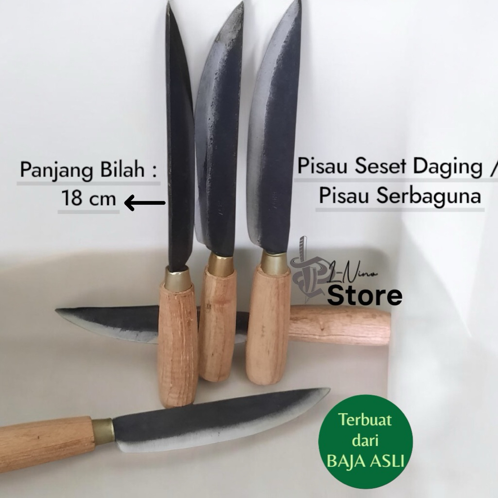 PISAU SESET SUPER TAJAM | PISAU DAGING KAMBING SAPI AYAM | PISAU SAYUR BUAH SERBAGUNA