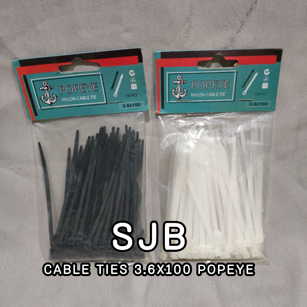 

CABLE TIES 10 CM - 30 CM POPEYE (HITAM/PUTIH)