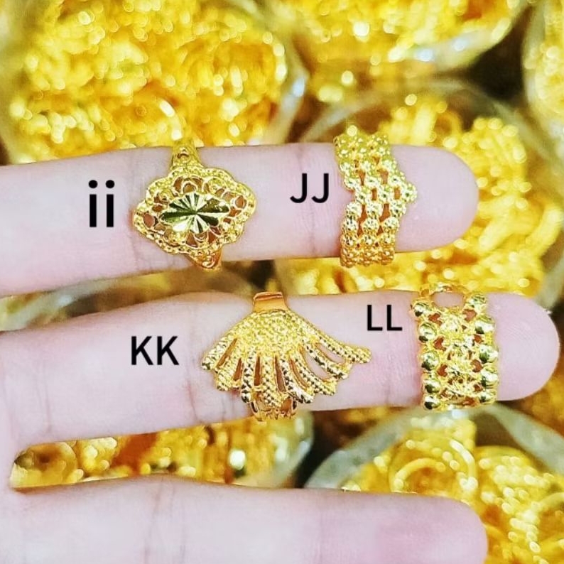 CINCIN DUBAI CINCIN KOIN ASLI PERHIASAN WANITA DEWASA