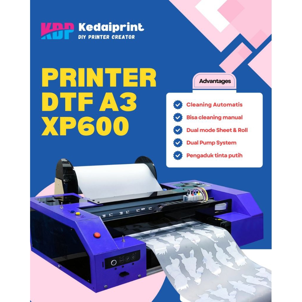 Printer DTF XP600 Kaos Tshirt
