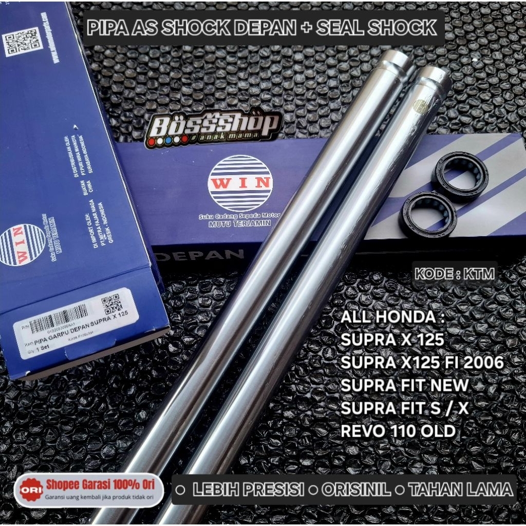 WIN - As shock Depan + Seal Shock SUPRA X 125 Pipa Garpu/Shock depan Supra x125/fitnew dll
