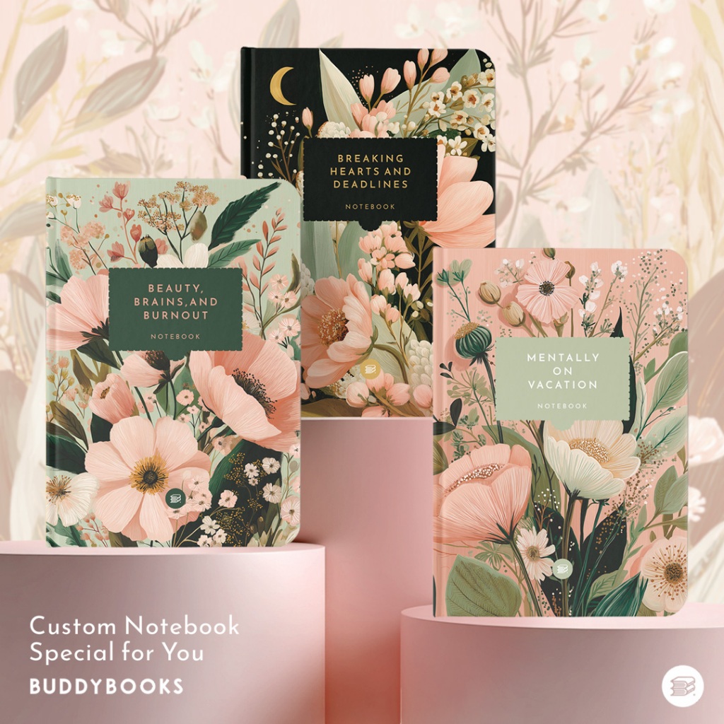 

Notebook Buku Tulis Catatan A5 A6 Hardcover by Buddybooks FLO43 FLO44 FLO45 Custom Notebook / Planner / Journal