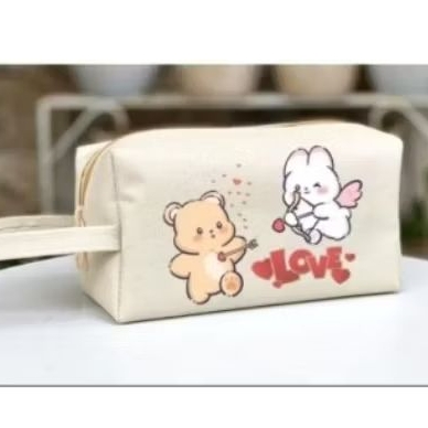 

Pouch kosmetik/kotak pensil kanvas/tempat duit