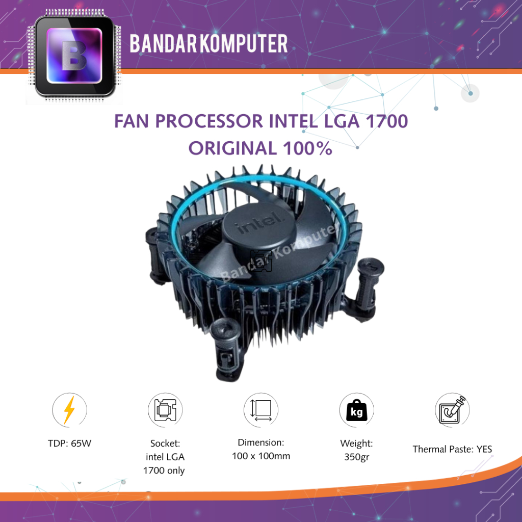 FAN PROCESSOR INTEL LGA 1700 ORIGINAL 100%