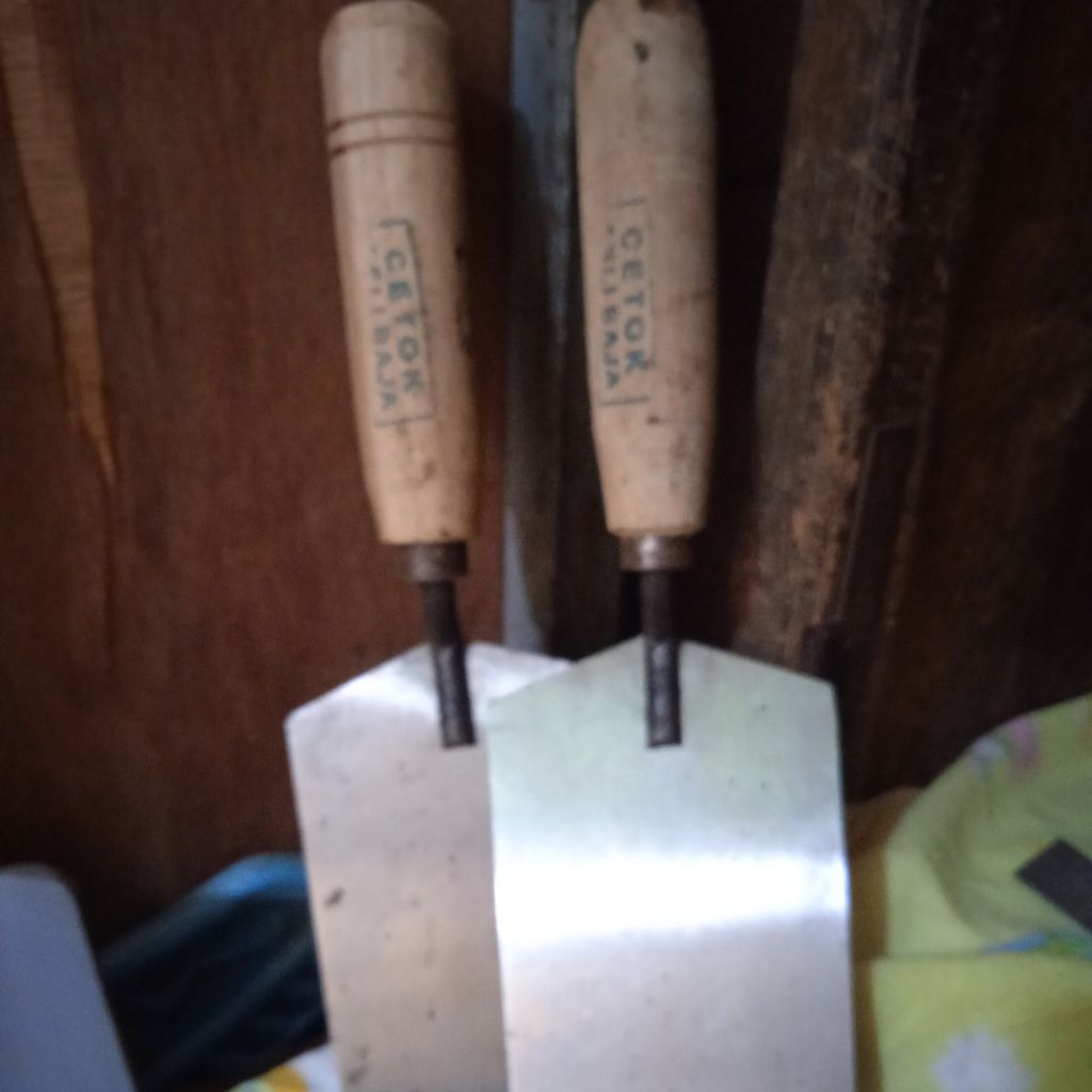 Cetok Baja Asli Kotak/ cetok tukang stainless asli anti lengket kotak