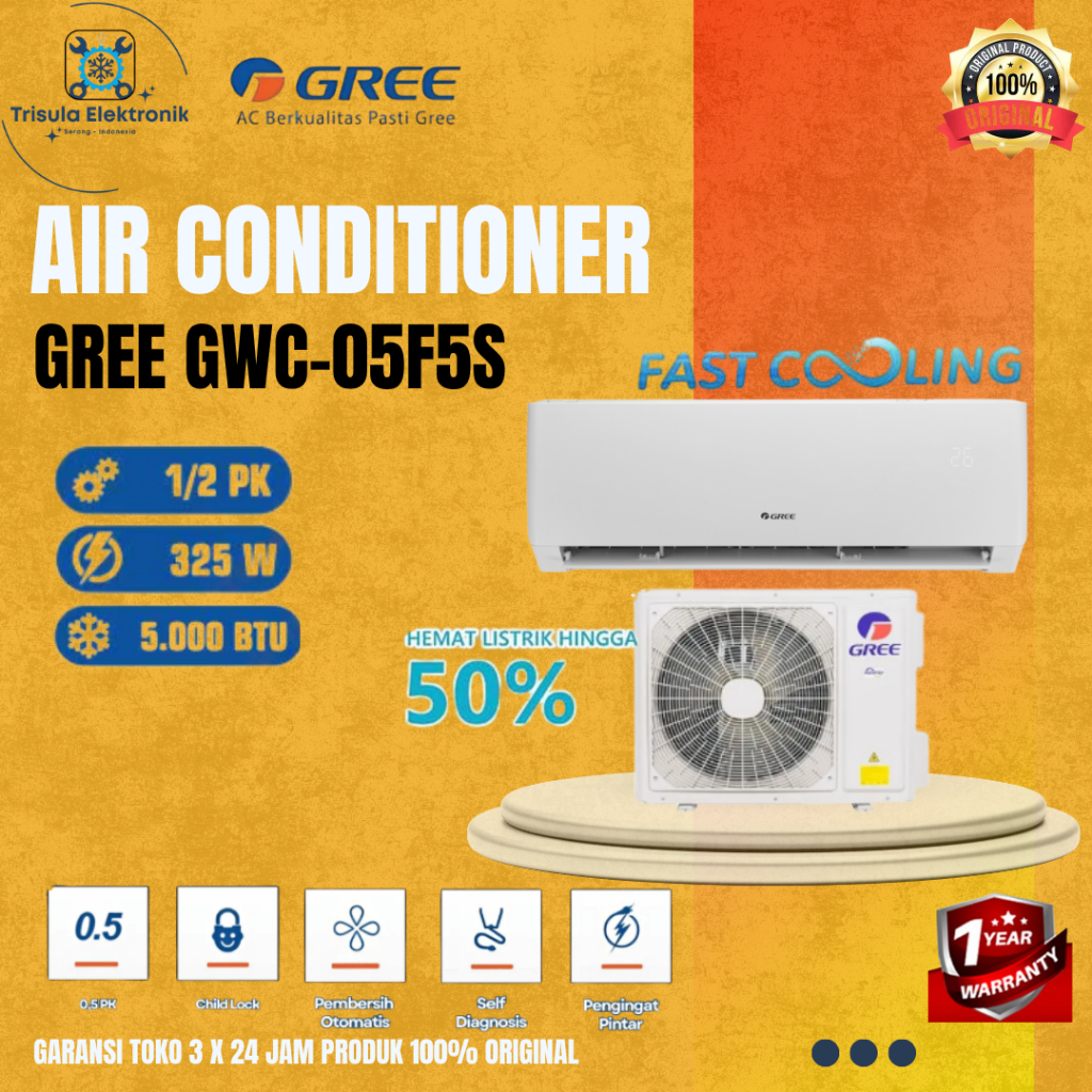 AC GREE-GWC05F5S / AC GREE-GWC05F5S INVERTER 1/2 PK