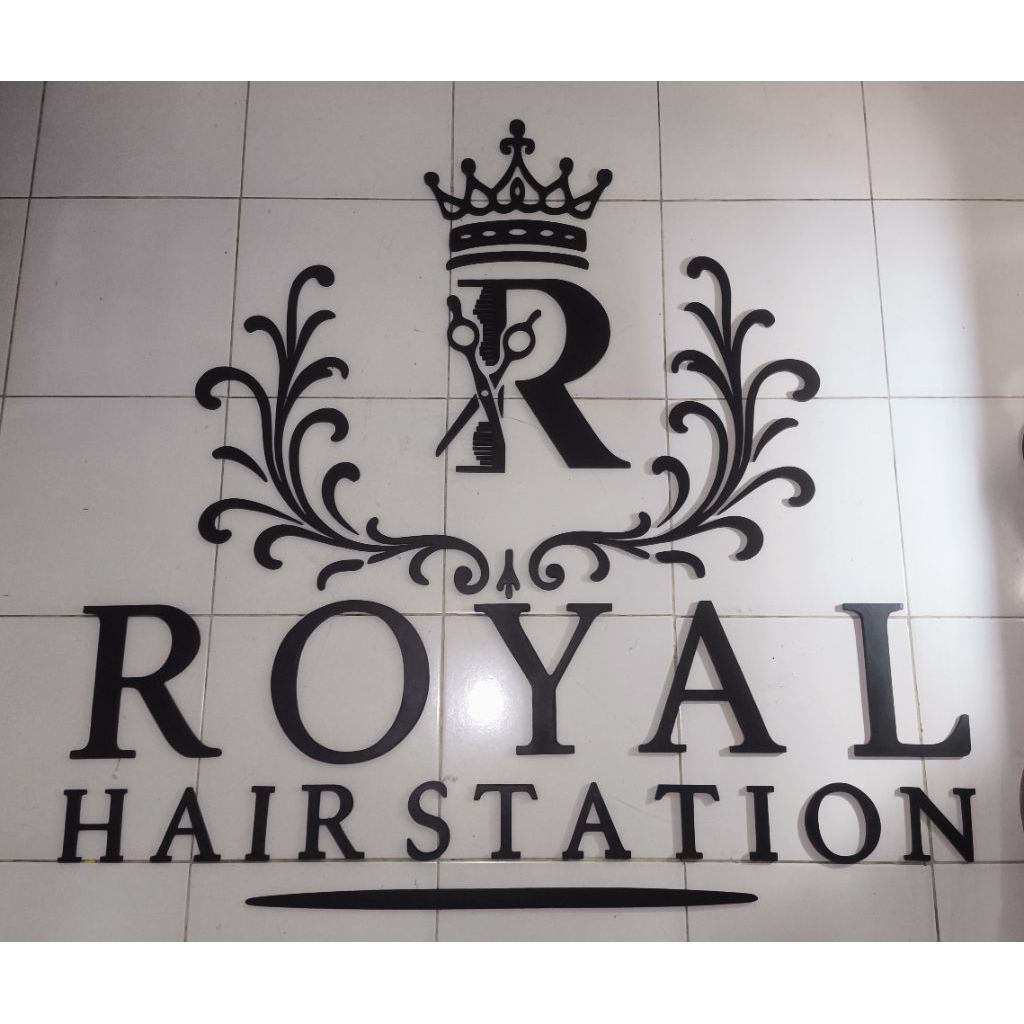 Custom nama huruf timbul kayu