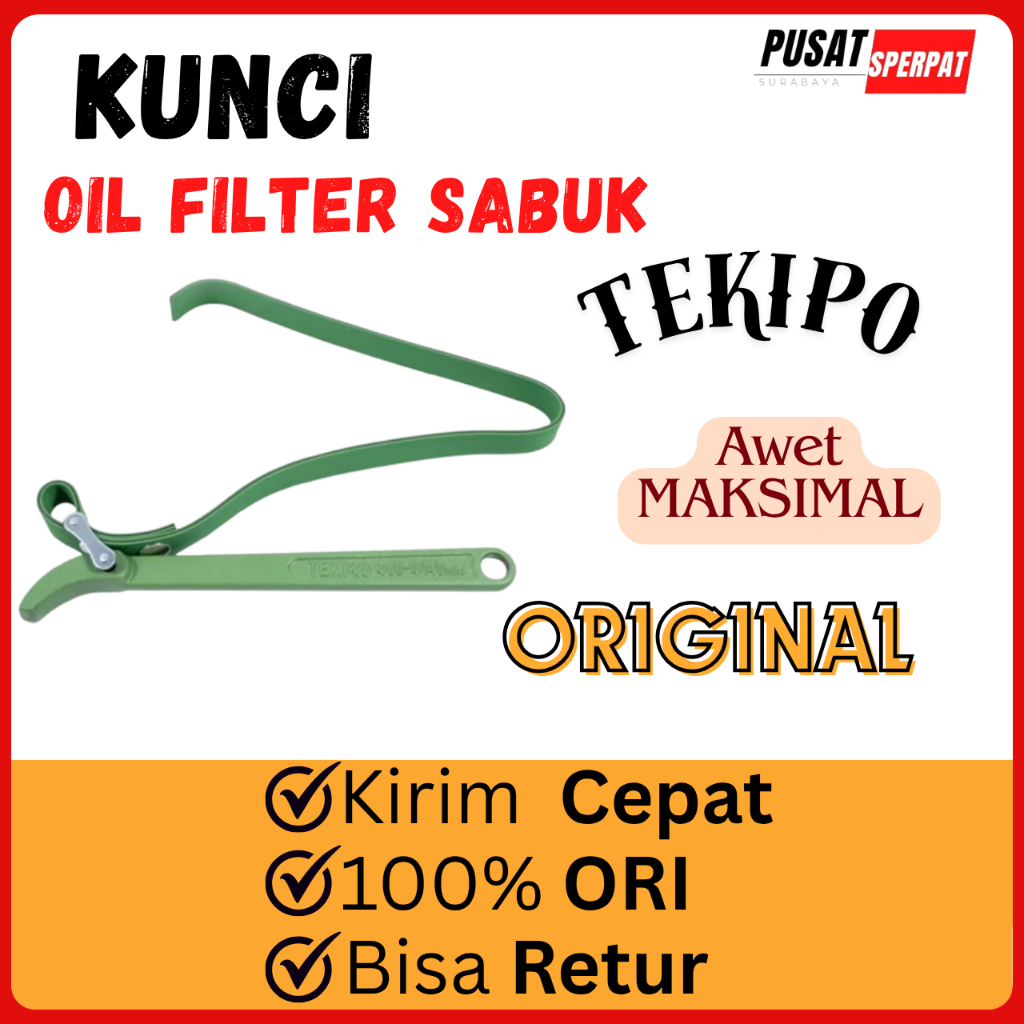 TEKIRO KUNCI OIL FILTER (KULIT) / KUNCI FILTER OLI MOBIL