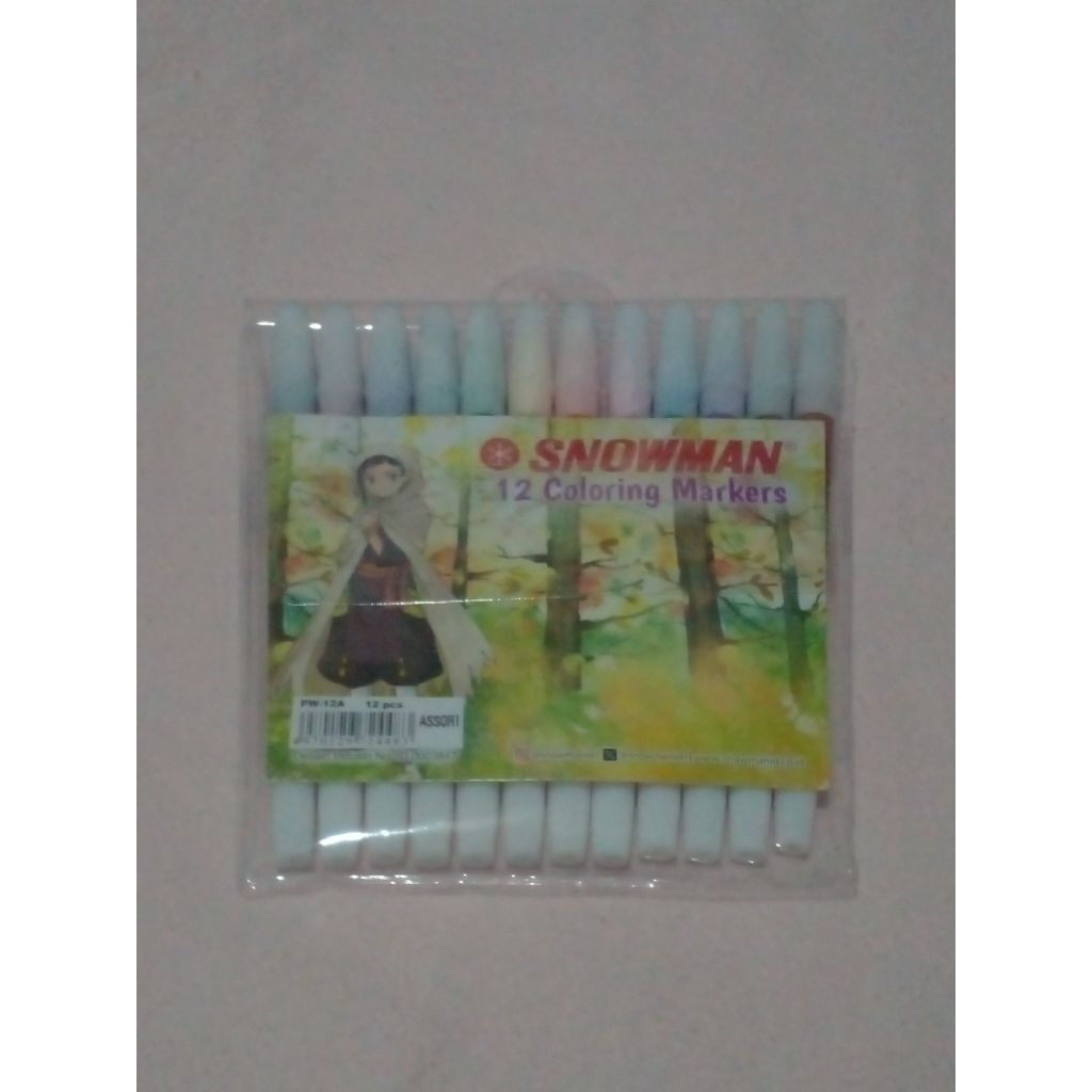 

Spidol set 12 warna merek snowman