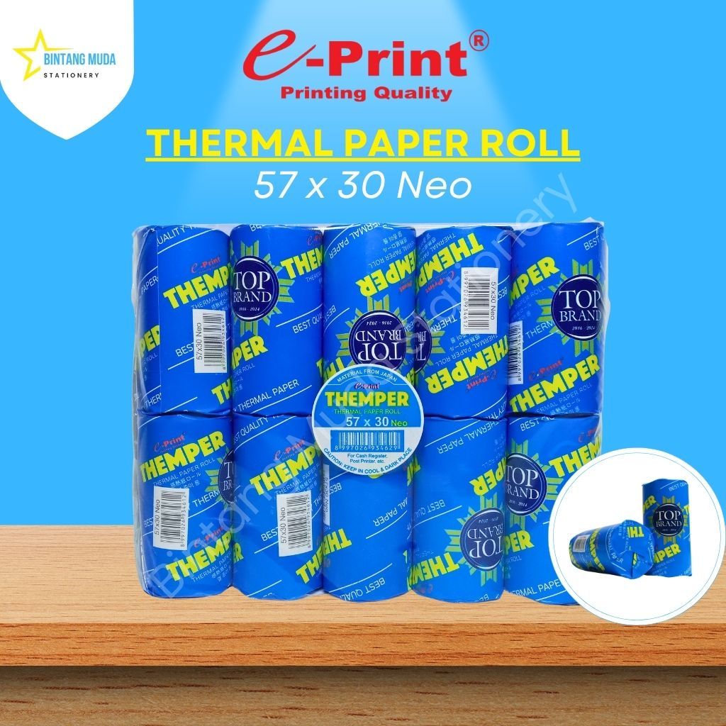 

Kertas Thermal 57x30 Neo e-Print | Thermal Paper Roll | Themper | Thermal 57x30 | Thermal 57x30 e-Print | Kertas Thermal 58mm | Kertas Struk Kasir | Kertas Thermal Struk | e-Print