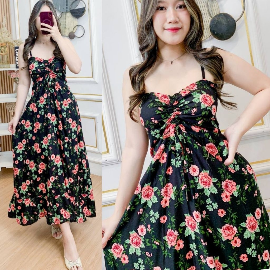 Daster Bali Panjang Tali Pundak Katun Rayon