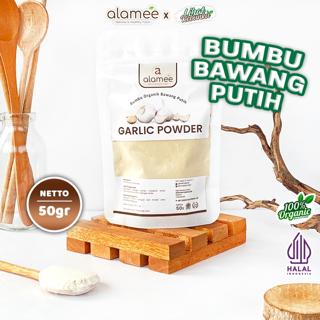 

ALAMEE Bubuk Bawang Putih Ground Garlic Powder Bumbu Dapur Organik Instan Asli 50gr LIHAT KEBUNKU
