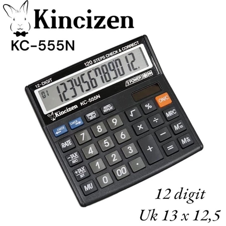 

KALKULATOR KINCIZEN KC-555N HITAM | KALKULATOR 12 DIGIT / Kalkulator Dagang