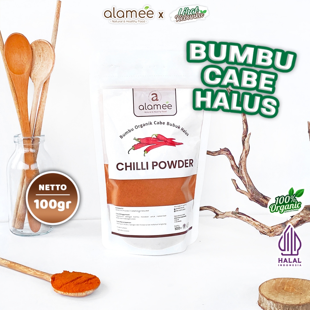 

ALAMEE Bumbu Cabe Cabai Bubuk Kering Halus Pedas Rempah Dapur 100g LIHAT KEBUNKU
