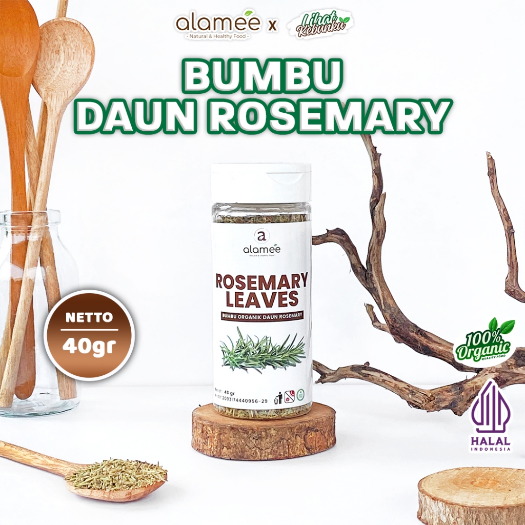 

ALAMEE Daun Rosemary Kering Dried Leaves Garnish Murni Asli Bumbu Dapur LIHAT KEBUNKU