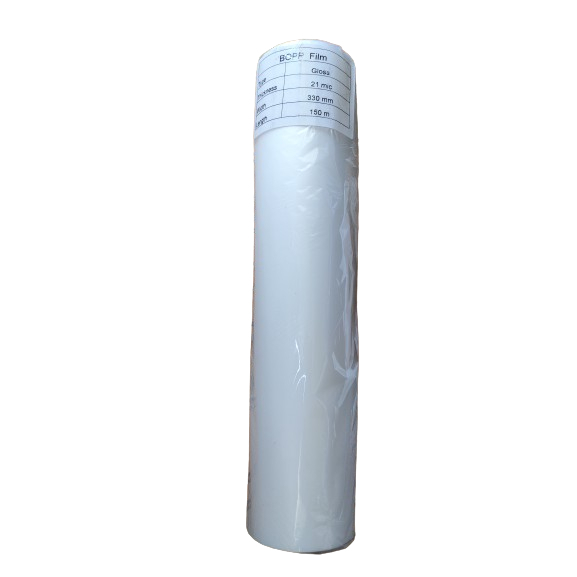 

Plastik Laminating Panas Roll 33 cm x 150 m x 21 / 30 mic Glossy / Doff Low Temperature ( untuk mesin Laminating laminasi panas roll )