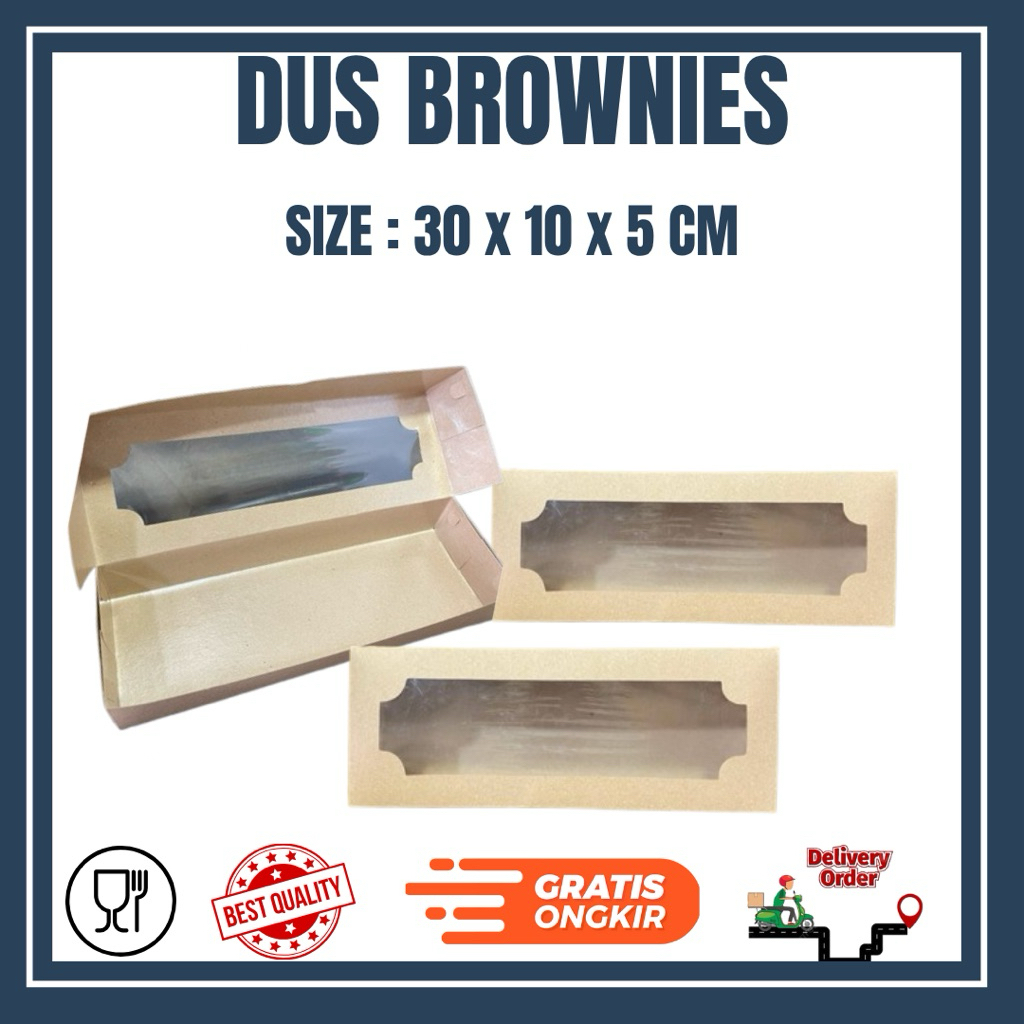 

KEMASAN BROWNIES SERIES 30 x 10 x 5 CM TERMURAH FULL LAMINASI / DUS BROWNIES WINDOW